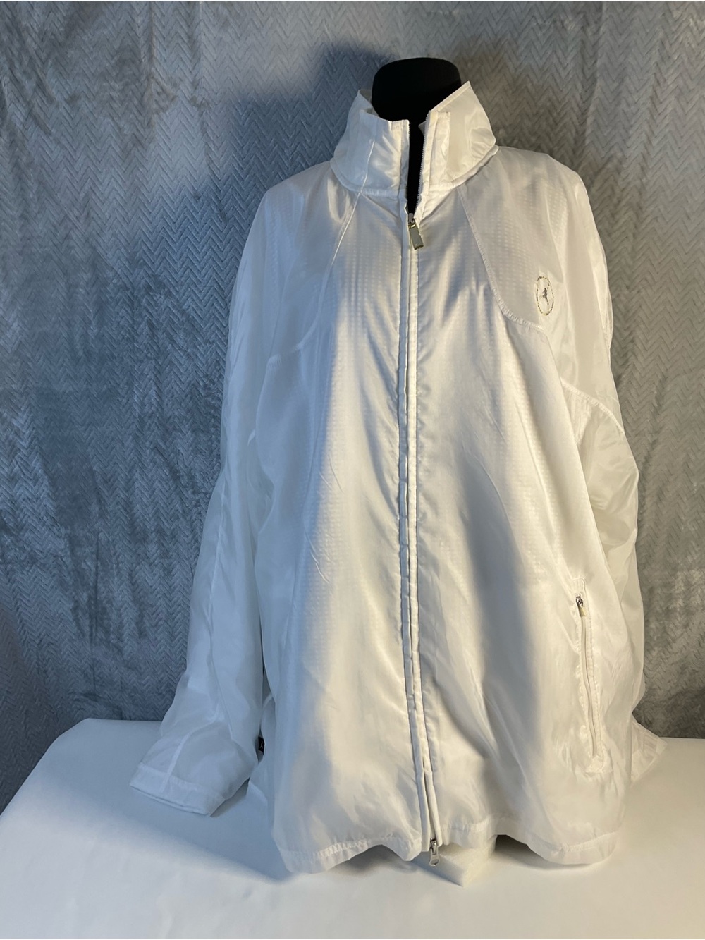 Jordan White Lightweight Bomber Jacket